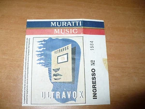 BIGLIETTO TICKET CONCERTO ULTRAVOX MURATTI MUSIC NON RIPORTA DATA DELL'EVENTO - Imagen 1 de 1