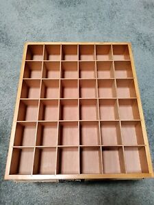 Wooden Shadow Box Trinket Display Hanging Shelf Case 36 Compartments