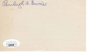 Burleigh Grimes Signed Autographed Index Card Spitball Legend HOFer JSA AI69358 - Picture 1 of 2
