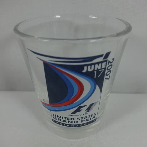 2007 Formula-1 United States Grand Prix Event Collector Shot Glass IMS Ferrari Cover