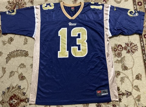 Kurt Warner #13 St. Louis LA Rams NFL Nike Football Jersey XL mens vintage Cover