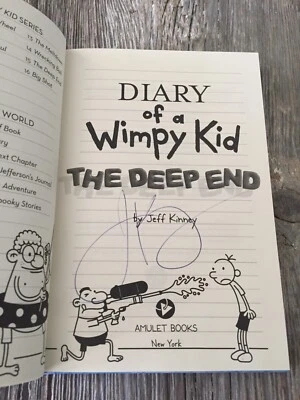 SIGNED & NEW - DIARY of a Wimpy Kid -THE DEEP END - (Book #15) by Jeff Kinney - Image 1 of 4