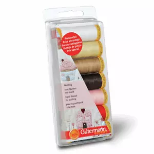 Premium Gutermann Hand Quilting Thread Set 7 Spools x 80m - Assorted Colours - Picture 1 of 1