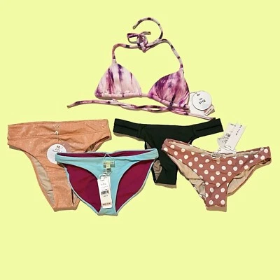 Lote de Bikini PQ PilyQ Mezcla N Match Talla Pequeña Halter Top + Parte Inferior Adolescente Separada Foto 1 de 4