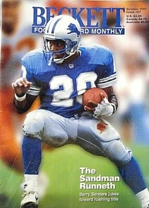 Beckett Football Card Monthly: October 1995 Issue #67 - Barry Sanders - Imagen 1 de 2