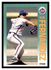 1992 Fleer #503 SID FERNANDEZ New York Mets ~D6F