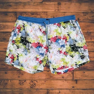 Hugo Boss Piranha 5" Swim Short Trunk Mens XXL Tropical Hawaiian Colorful Floral - Picture 1 of 18