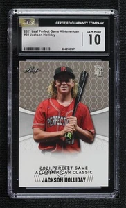 2021 Leaf Perfect Game All-American Classic Jackson Holliday #28 CGC 10 Gem Mint - Picture 1 of 3