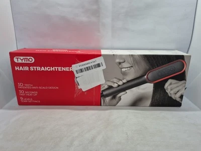 TYMO Ring Hair Straightener Brush Comb for Women, 5 Temps, Fast Heating, Black - Image 1 of 4