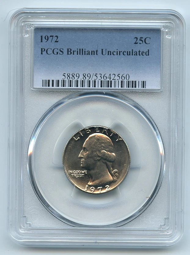 1972 25C Washington Quarter PCGS Brilliant Uncirculated BU - Image 1 of 1