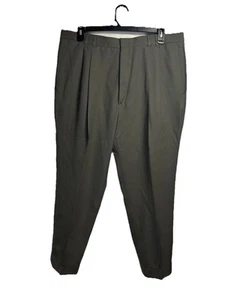 New Dockers Dress Pants Slacks Men’s 40x30 Grey Pleated Worsted Wool Preppy - Picture 1 of 4