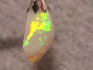 3.2 ct.  Shell Opal Pendant  - Solid Australian Gem Opal - Sterling Silver - Picture 1 of 9