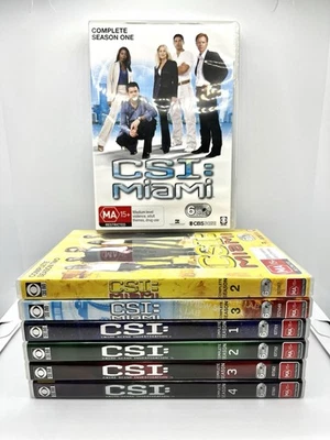 CSI Season 1,2,3,4 And CSI Miami Seasons 1,2,3 DVD Bundle Region 4 Free Post - image 1 of 4