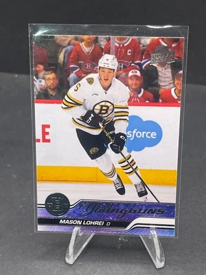 2023-24 MASON LOHREI UPPER DECK YOUNG GUNS ROOKIE CARD #497 RC HOT SP - Image 1 of 2