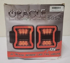 Oracle Lighting Black Series LED Jeep Wrangler JL Tail Lights - 5852-504 - Picture 1 of 9