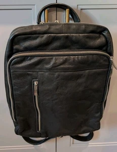 Gianni Conti Vera Pelle Rucksack schwarz Leder - Bild 1 von 10