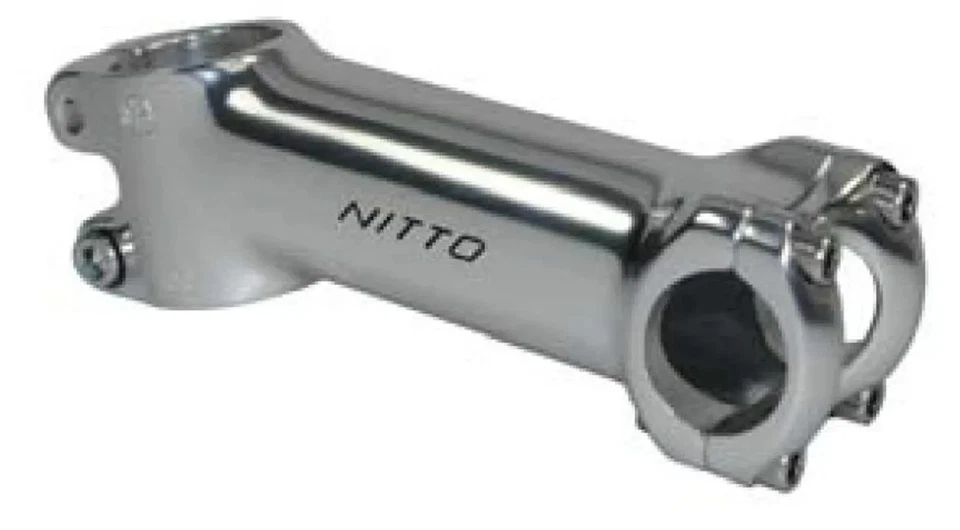Japan NEW NITTO NJ89 EX φ25.4 φ28.6 100 Silver Bike Stem Made in Japan - Image 1 of 2