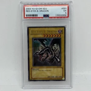 2003 YU-GI-OH! STARTER DECK: JOEY 001 RED-EYES B. DRAGON PSA 5 EX Fresh Grade - Picture 1 of 2