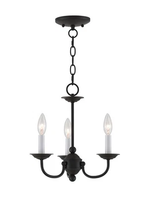 Livex Lighting 4153-04 Home Basics Mini Chandelier Black - Image 1 of 4