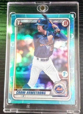 2020 Bowman Draft 1st Edition Sky Blue Foil Pete Crow-Armstrong 1st Year RC SP! - Image 1 of 4