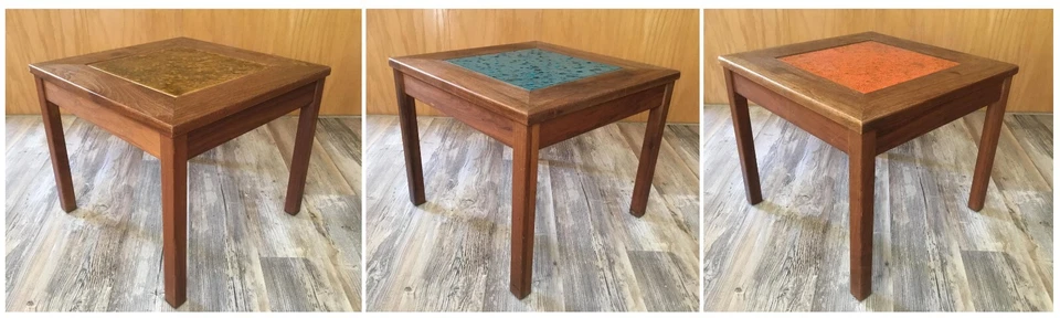 Mesa auxiliar John Keal para Brown Saltman CONSTELLATION azulejo de cobre precio CADA UNA Foto 1 de 4