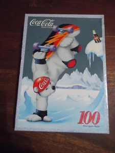 Vintage, Coca-Cola 100 Piece Jigsaw Puzzle, Skateboard Bear 11.5"X16.25" SEALED - Picture 1 of 3