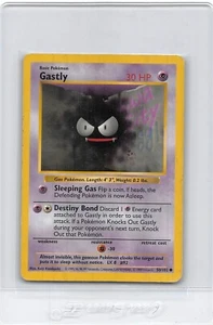 Gastly 50/102 - Shadowless - Base Set VINTAGE WOTC Pokemon CARD - MP - Picture 1 of 2