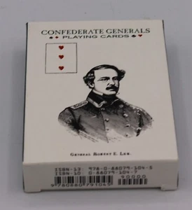 Confederate Generals Civil War Playing Cards Poker Size New - Picture 1 of 2