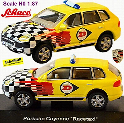 Porsche Cayenne Turbo Tipo: 9PA 2002-07 Dunlop Racetaxi Giallo 1:87 Schuco 25317 - Immagine 1 di 4