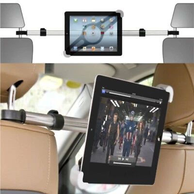 Adjustable Car Seat Tablet Holder Seat Headrest Mount for iPad Phone 7-14" 360° - image 1 of 4