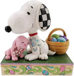 Jim Shore Enesco Easter Surprises Snoopy with Basket 6007938 - Picture 1 of 3
