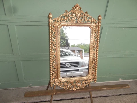 Beautiful Vintage Ornate HOMCO Gold Wall Accent Mirror 2041 - 1971 Cover