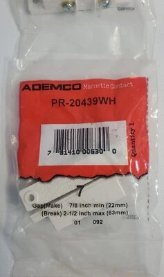 1X ADEMCO PR-20439WH SECURITY CONTACT SENSOR MULTIPLE AVAILABLE - Image 1 of 4
