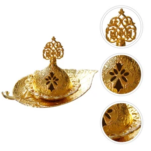 Gold Blatt Brenner Spule Weihrauch Brenner Kunst Weihrauch Halter - Bild 1 von 12