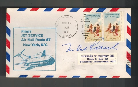 1967 Germany Luftwaffe Night Fighter Ace paul Hubert Rauh Signed Cover 31 kills Cover