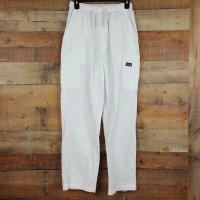 Cherokee Work Wear Scrub Bottoms Womens Size S White F7 - Image 1 of 4