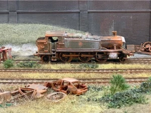 Scrapyard locomotive GWR Prairie Tank, heavily rusted. Ref G1 - Picture 1 of 3