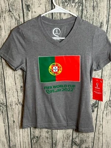 Portugal FIFA World Cup 2022 Qatar T-Shirt Girls Youth Size M - Picture 1 of 5