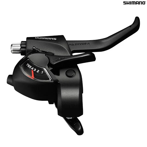 Shimano ST-EF41 7 Speed Gear & Brake Lever - Black - Includes Gear Cable - Image 1 of 1