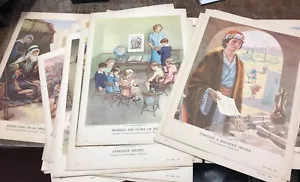 VIntage Providence Lithograph Co. 1949/1950 Teaching Pictures Lot Of 27 - Picture 1 of 10