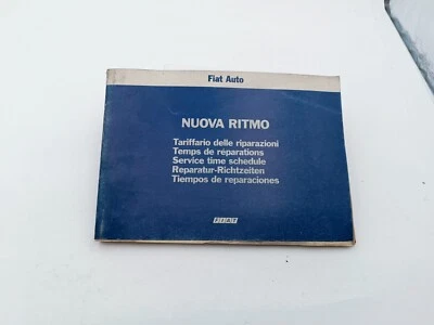 Manuale officina per Fiat Nuova Ritmo tariffario riparazioni assistenza tecni 82 - Immagine 1 di 4