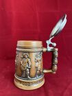 Gerz Beer Stein 6” With Pewter Lid - Minstrel Show