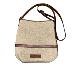 Lucky Brand crossbody bag women’s festival boho beach coastal linen blend purse - Picture 1 of 20
