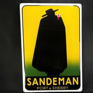 XXL SANDEMAN Port Emailleschild Sherry Enamel sign 95X65 cm - Picture 1 of 9
