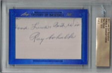2017 LEAF CUT SIGNATURE HISTORY OF BASEBALL EDITION-RAY SCHALK #2/2