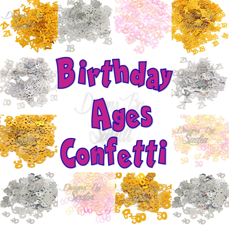 18 21 30 40 50 Age Birthday Confetti Table Party Celebration Decoration