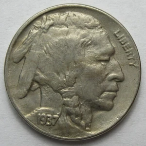 1937-D Buffalo Nickel -UNC- (#1129a) - Imagen 1 de 2