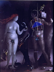 Paul Wunderlich “Adam & Serpent” German Modern Art 35mm Slide - Picture 1 of 3