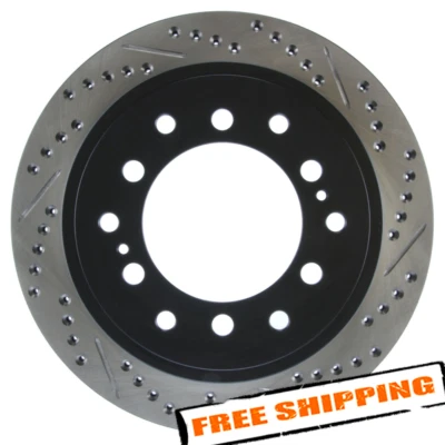 Rotor de freio traseiro StopTech 127.44175L perfurado e entalhado para Toyota 4Runner 10-19 - Imagem 1 de 4