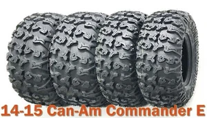 14-15 Can-Am Commander E Full Set Tires 27x9R14 & 27x11R14 Radial 8PR - Picture 1 of 2